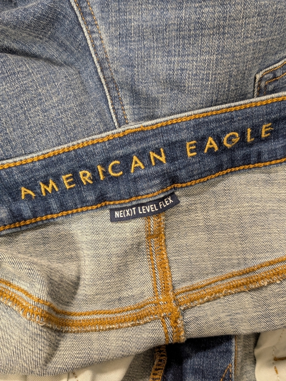 American Eagle Next Level Flex Original Taper Distressed Jeans 38x32 - Picture 12 of 15